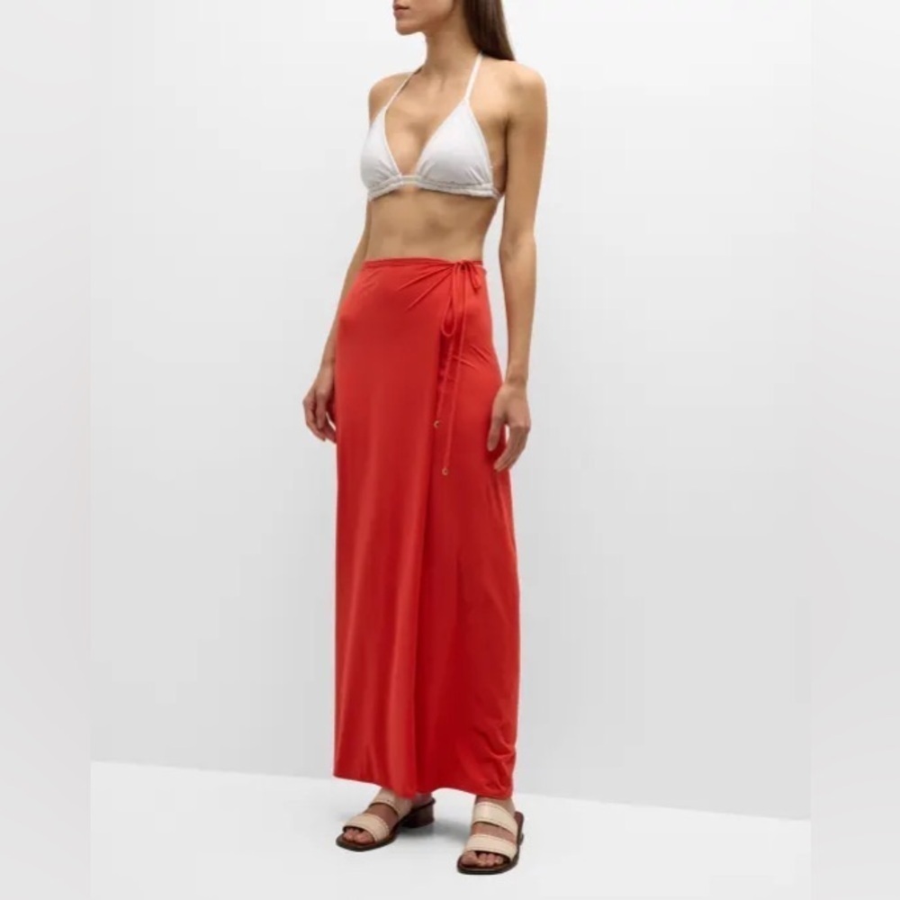 Lenny Niemeyer Red Knot Touch Sarong Dress Biowear Eco Fabric NWT